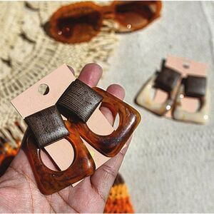 🆕️Summer Faves Collection// Brown square Earrings